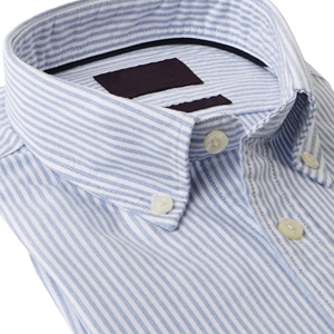 <span class=keywords><strong>Camicia</strong></span> <span class=keywords><strong>Oxford</strong></span> da Uomo in Cotone a Righe, Manica Lunga, <span class=keywords><strong>Slim</strong></span> <span class=keywords><strong>Fit</strong></span>, Antipiega, Formale per Ufficio, Servizio Campione OEM - Product Image 2