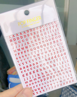 Lqtszs — autocollants décoratifs pour ongles, lettres anglaises, Laser, symbole Alphabet, accessoire de Salon, design à faire soi-même