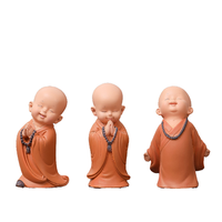 Statue de Bouddha minimaliste, ornement zen abstrait pour la décoration de la maison et de la voiture, art déco, artisanat en résine, figurine de moine, décoration religieuse
