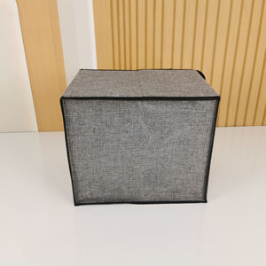 Lot de 4 boîtes de rangement pour vêtements en tissu de lin, design moderne multifonctionnel, imprimé, lavable, léger, capacité de charge de 10 kg - Product Image 6