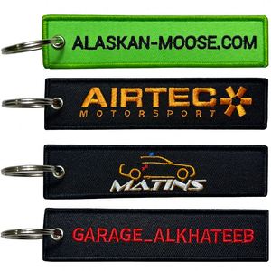 Modern Design <b>Custom</b> Logo Letter Soft Flexible Strap Jettag Purse Embroidery Keychain for Car <b>Key</b> - Product Image 2