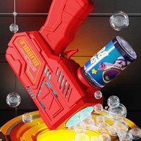 LINKBRAND 2024 Pistola de Burbujas Automática de Plástico ABS con Luz, Soplador de 10 Orificios, Unisex, para Niños de 5 a 7 Años, Burbujas de Jabón con Luz