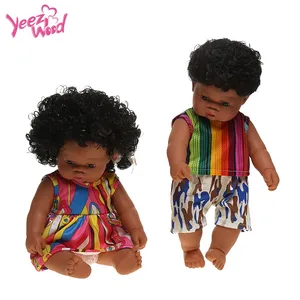 Leverancier Selling Black Skin Levensechte Reborn Baby Vinyl Silicone Reborn Poppen Koop Afrikaanse Zwarte Pop Voor Kinderen