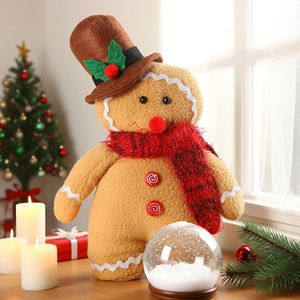 Pain d'épice homme et <span class=keywords><strong>femme</strong></span> Couple peluche tissu décorations de Noël pour table cheminée vacances maison style <span class=keywords><strong>NYE</strong></span> cadeaux - Product Image 5