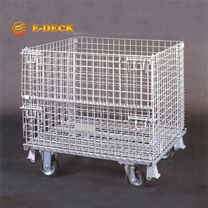 Grande Gabbia in Rete Metallica Pieghevole e Resistente con 4 Ruote - Product Image 4