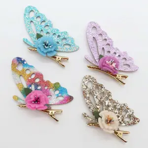 Accessori per fermagli per capelli per bambini da donna Clip per capelli a farfalla carina con fiori dolci personalizzati per neonate