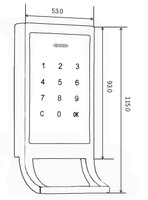 Cerradura Digital sin Llave con Pantalla Táctil CDONLOCK, Desbloqueo con Contraseña/Tarjeta, Material de Aluminio, Grado C de Seguridad para Sauna, Gimnasio, Yoga