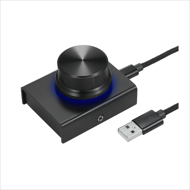 Source Factory | Computer Multimedia External Knob | USB Plug and Play | One-key Mute Function | Volume Controller