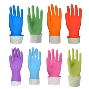 Cheap Suppliers Aibon Latex Household Gloves Spray Flockline