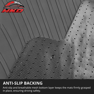 Tapis de sol de voiture en Latex, gris, toutes saisons, 5 pièces, Style IKON, imperméables, adaptés à Honda Accord 2008 – 2012 - Product Image 3