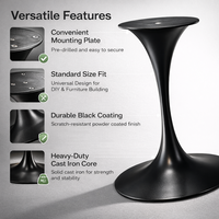 Pieds de table en fer de style industriel minimaliste, pieds de meubles en métal noir modernes pour table à manger et bureaux DIY