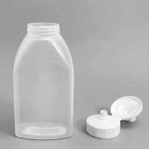 Bouteille à presser en PP résistante à la chaleur <span class=keywords><strong>de</strong></span> 350 ml avec embout pointu blanc pour le miel, la sauce aux huîtres, la confiture et le ketchup - Product Image 2