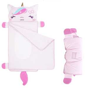 <span class=keywords><strong>Sac</strong></span> <span class=keywords><strong>de</strong></span> <span class=keywords><strong>couchage</strong></span> <span class=keywords><strong>licorne</strong></span> en peluche pour enfants, tapis <span class=keywords><strong>de</strong></span> sieste portable et respirant en polyester, épaisseur 2,5 cm, idéal pour les voyages et l'heure du coucher - Product Image 4