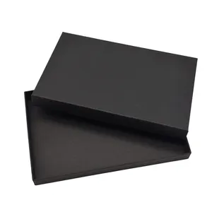 High Quality Small Lid And Base Gift Box Black Packaging Paper Top And Bottom Paperboard Box With Custom Logo