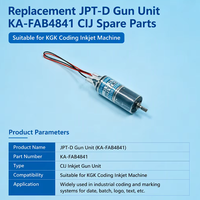 Unité de pistolet de remplacement JPT-D KA-FAB4841, pièces de rechange CIJ adaptées à la machine d'impression jet d'encre KGK