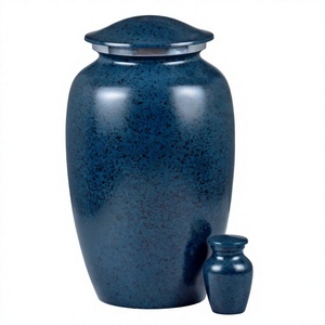 Urne funéraire élégante en aluminium avec un artisanat complexe pour honorer les êtres chers par Axiom Home Accents - Product Image 1