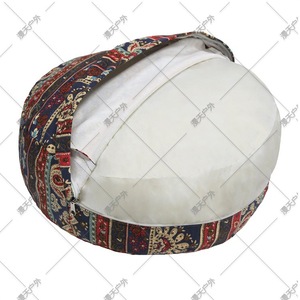 Housse <span class=keywords><strong>de</strong></span> <span class=keywords><strong>coussin</strong></span> <span class=keywords><strong>de</strong></span> méditation <span class=keywords><strong>de</strong></span> yoga en toile ronde lavable à motifs ethniques pour la maison et l'extérieur - Product Image 2