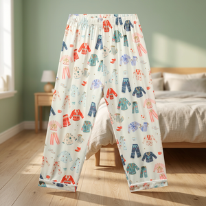 Pantalon de pyjama personnalisable pour filles, en polyester ultra-doux, avec impression personnalisée pour la tenue de nuit quotidienne - Product Image 3