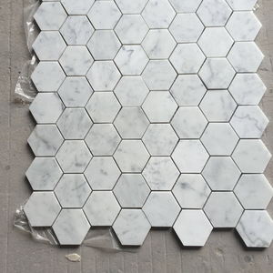 Dth <span class=keywords><strong>Stone</strong></span> 2 "Carrara Blanco Hexágono Mármol Mosaico Azulejos Precio para piso - Product Image 5