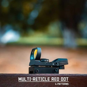 Mira telescópica ligera negra con múltiples patrones, punto rojo/verde intercambiable para observación en exteriores de larga duración en todo tipo de terreno - Product Image 5