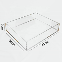 Cache-poussière multifonctionnel en acrylique transparent Boîte d'étagère de présentation pratique et mobile à la mode Cadeau Plexiglas Métal PS