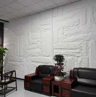 Revêtement mural en vinyle PU imperméable au design moderne, imitation pierre, pour décoration extérieure, ignifuge pour appartements