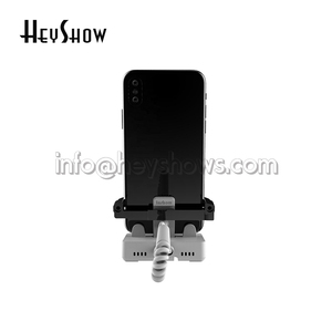 Прозрачная подставка-держатель из АБС-пластика для мобильных телефонов и планшетов с защитой от кражи, вертикальным креплением, датчиком движения, звуковой сигнализацией и функцией зарядки - Product Image 2