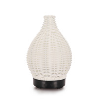 Diffuseur d'huiles essentielles en rotin tressé miniature, style bohème, lumière changeante de couleur, prise US EU UK AU pour la décoration de chambre