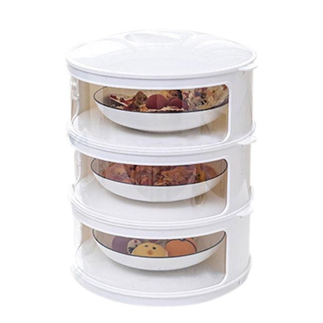 สีขาว (3 ชั้น + ฝา)