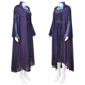 Disfraz de Agatha Harkness para mujer adulta, conjunto de vestido con capa morada de la bruja escarlata de WandaVision - Product Image 2