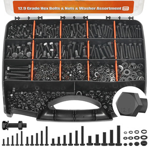 960pcs 12.9 Grade Black Hex Bolts Nuts Washers Assortment Auto Repair Hardware Set - Product Image 2