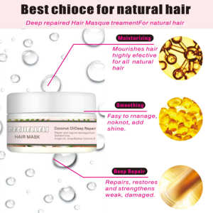 Masque capillaire à <span class=keywords><strong>la</strong></span> kératine OEM sans rinçage pour cheveux abîmés et secs, contrôle des frisottis, protection thermique, réparation des cheveux, tous types <span class=keywords><strong>de</strong></span> cheveux 4c - Product Image 4