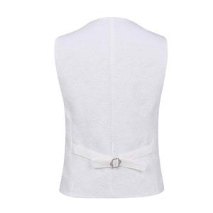 Abito da <span class=keywords><strong>uomo</strong></span> 3 pezzi Slim Fit Jacquard <span class=keywords><strong>smoking</strong></span> One Button scialle colletto giacca gilet pantaloni - Product Image 2