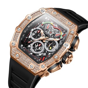 Montre mécanique automatique multifonctionnelle pour homme, design entièrement serti de diamants, ONOLA/Aolona Trembles Live Explosion Watch - Product Image 4