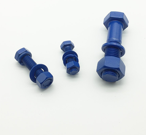 M22 x 80 mm S45C Carbon thép đen mạ kẽm lớp <span class=keywords><strong>4.6</strong></span> 8.8 đầy đủ chủ đề lục giác <span class=keywords><strong>Bolt</strong></span> & Nut bao gồm máy giặt - Product Image 5