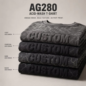T-shirt personnalisé avec impression 3D en relief, coton lourd 280 g/m², style gothique streetwear, tee-shirt graphique surdimensionné DTG pour marque de vêtements - Product Image 5