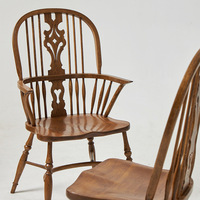 Chaise de salle à manger en chêne antique