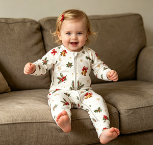 Commercio all'ingrosso: Tutina neonato/a con cerniera e campanellini per le feste, per bambine, con chiusura a zip, per la corredina. - Product Image 5