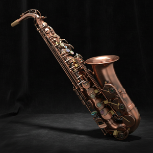 빈티지 프로페셔널 E♭ 알토 색소폰, 무광 레드, 초보자 및 연주자용 - Product Image 2