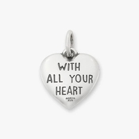 Colgante de Plata de Ley S925 con Versículo Bíblico de Doble Cara, Amuleto de Corazón con la Frase 'Confía en el Señor', Joyería Religiosa Cristiana