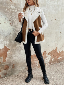 Gilet d'hiver pour <span class=keywords><strong>femme</strong></span>, nouveau design, col à revers, style <span class=keywords><strong>mi</strong></span>-long, <span class=keywords><strong>sans</strong></span> manches, épaissi - Product Image 2