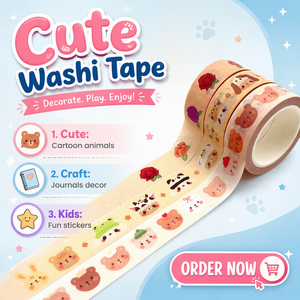 Cinta washi de alta calidad, decoración de color personalizada, directa de fábrica, kawaii - Product Image 1