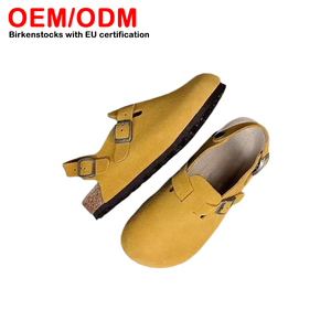 Chaussures à Bride de Talon <span class=keywords><strong>Orthopédiques</strong></span> pour Homme et Femme Doublées en Cuir de Vachette Véritable Alternative aux Birkenstocks Sabots Souples <span class=keywords><strong>Mules</strong></span> Usine OEM - Product Image 2