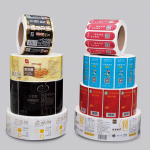 ملصق تعبئة ذاتي اللصق من الفينيل مقاوم للماء مع شعار مخصص للساندوتشات والبيتزا والحلوى والشوكولاتة - Product Image 4