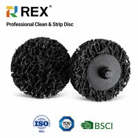 Disque abrasif REX Clean Quick Strip en carbure de silicium noir pour meuleuse, idéal pour le décapage de la rouille et de la peinture sur surfaces usinées