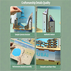 Rompecabezas 3D de Madera en Oferta, Modelo Estéreo DIY de la Arquitectura de Dubái, Caja Musical Educativa, Juguete de Regalo - Product Image 5