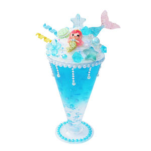 ชุดวัสดุ DIY พลาสติกทำมือสำหรับเด็ก ชุดของเล่นดินคริสตัลเล่นทำอาหาร ไอศกรีม ของหวาน ถ้วยน้ำผลไม้ - Product Image 5