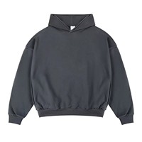Sweat-shirts à capuche personnalisés avec logo 420G, de haute qualité, unis, à col rond, épais, coupe ample, épaules tombantes, en molleton unisexe
