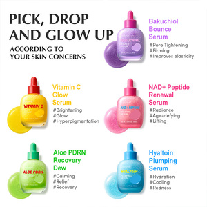 Suero Bakuchiol Bounce, Suero de Recuperación con Aloe PDRN, Suero Iluminador con Vitamina C, Suero Rellenador con Hialuronina, Suero Facial Renovador con Péptidos NAD+ - Product Image 3