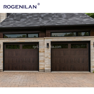 <span class=keywords><strong>Porte</strong></span> <span class=keywords><strong>de</strong></span> garage <span class=keywords><strong>sectionnelle</strong></span> en faux bois Rogenilan, style <span class=keywords><strong>grange</strong></span> résidentielle, avec fenêtres - Product Image 4